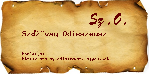 Szávay Odisszeusz névjegykártya